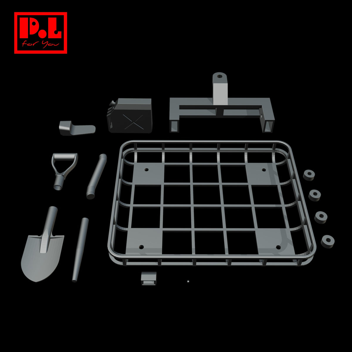 Roof Rack with accessories — 3D print STL files