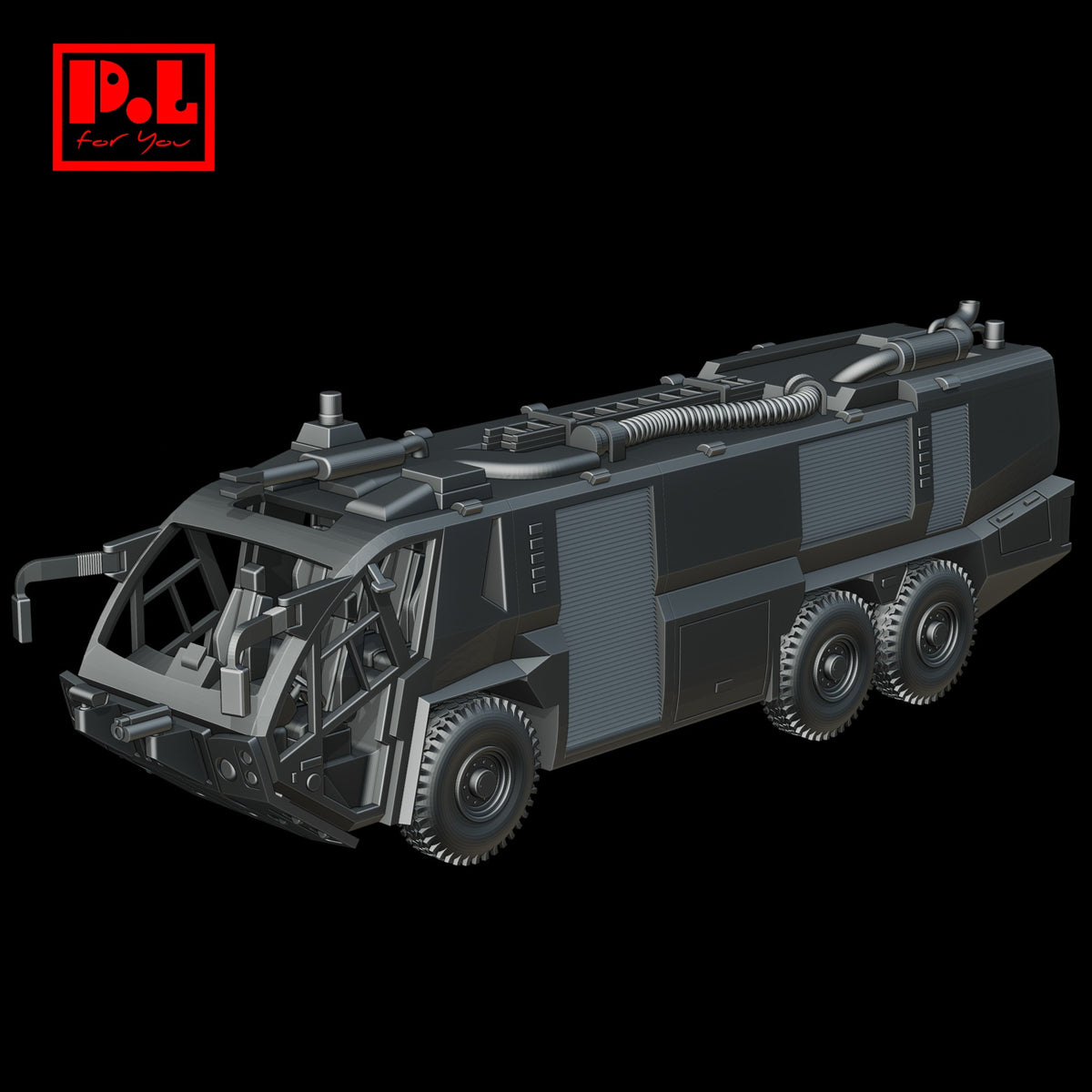 Rosenbauer Panther 6x6 electric fire truck (2019) — 3D print STL files