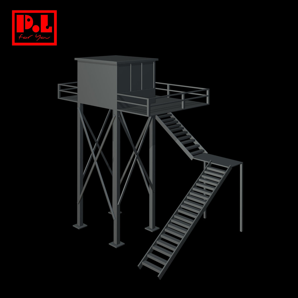 Security guard watch tower — 3D print STL files