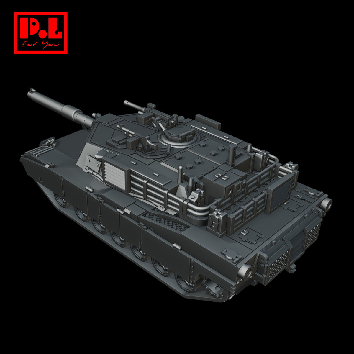 Tank M1A1HA Abrams (1993) — 3D print STL files
