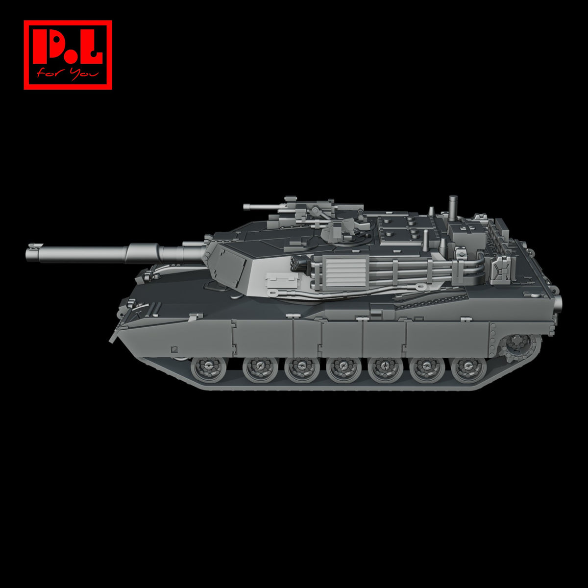 Tank M1A1HA Abrams (1993) — 3D print STL files