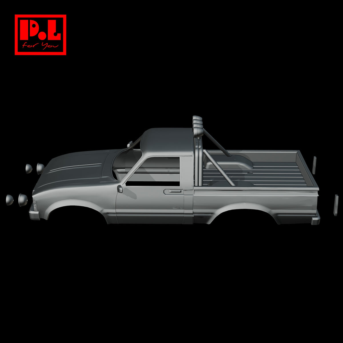 Toyota Hilux Pickup (1991) Car body — 3D print STL files
