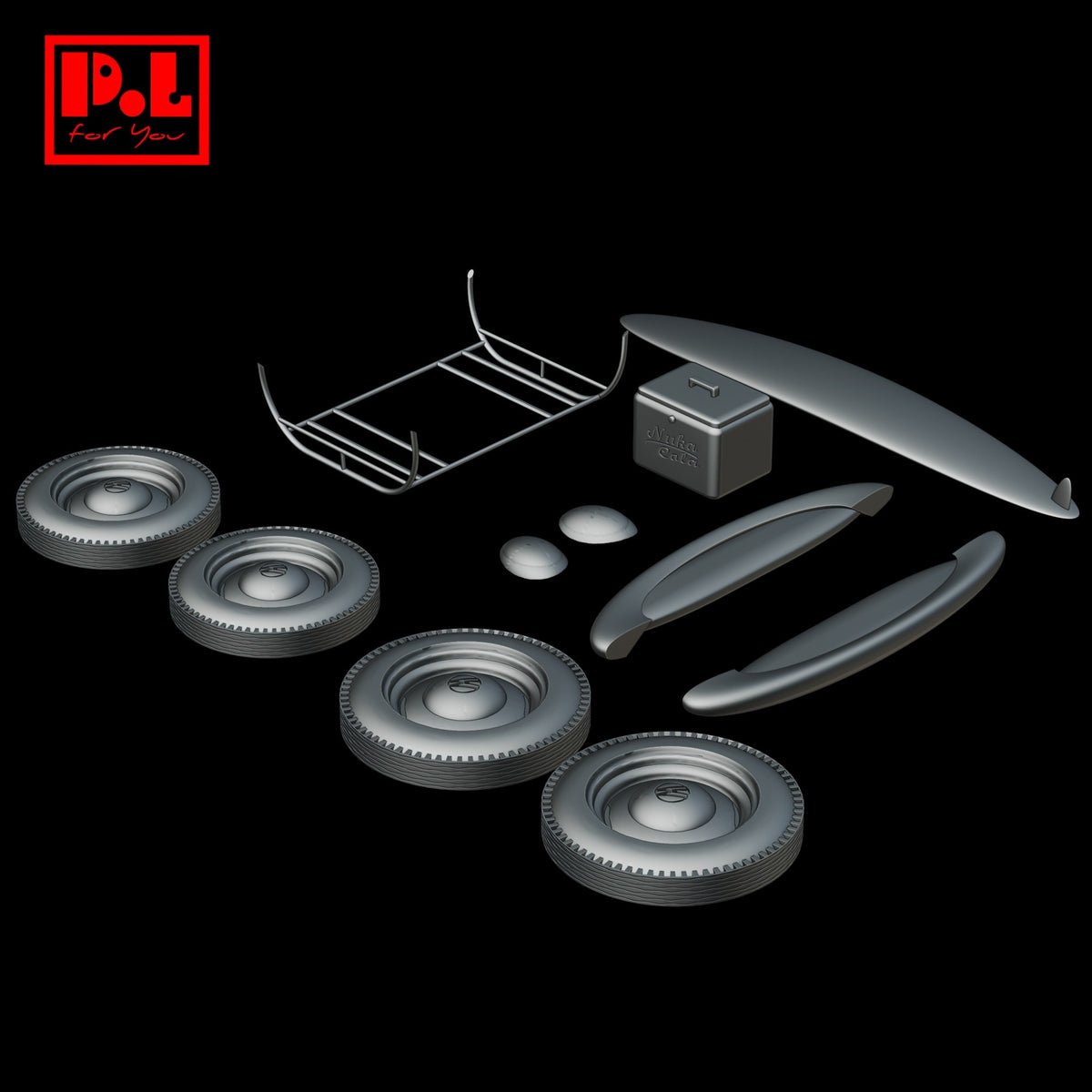 Travel kit for the Volkswagen Beetle — 3D print STL files