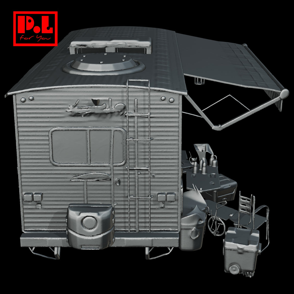 Travel trailer large — 3D print STL files