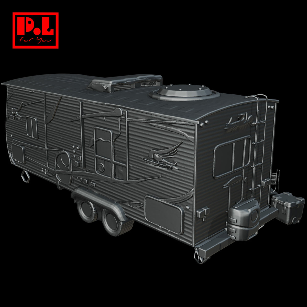 Travel trailer large — 3D print STL files