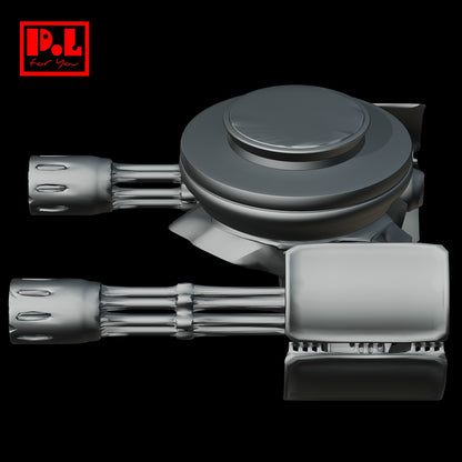 Twin Machine Gun Turret — 3D print STL files