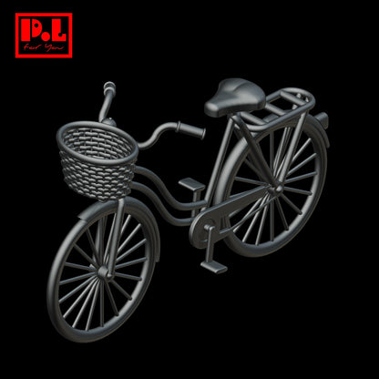 Women's Bike with Basket — 3D print STL files