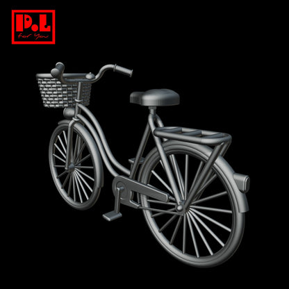 Women's Bike with Basket — 3D print STL files